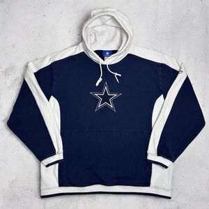 Dallas Cowboys RBK Y2K NFL Hoodie Large Blue White Reebok Vintage 2000s